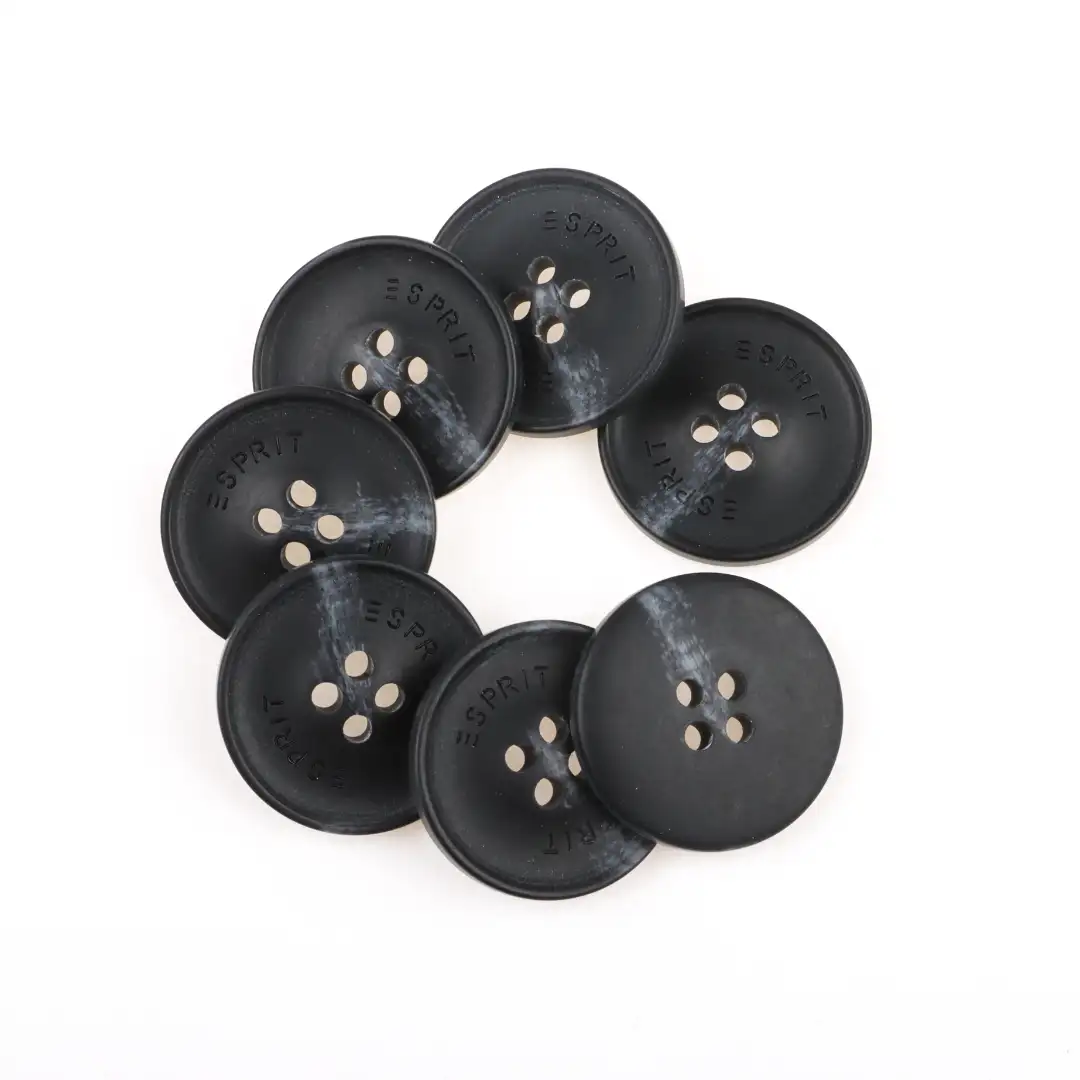 Black 4 holes Resin Button for Shirt,Overcoat buy garments accessories in bulk from China wholesaler at wholesale price free worldwide shipping Alibaba