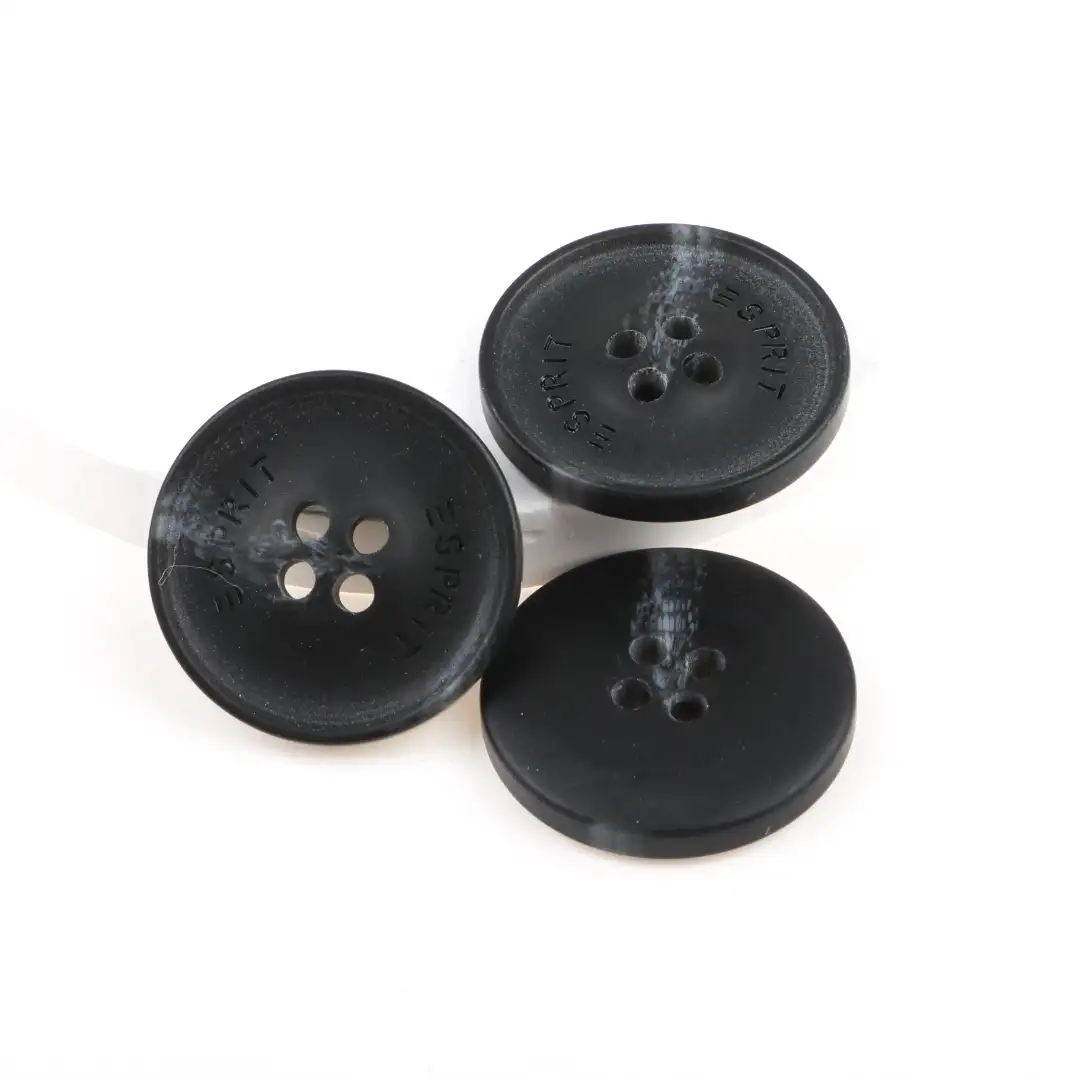 Black 4 holes Resin Button for Shirt,Overcoat buy garments accessories in bulk from China wholesaler at wholesale price free worldwide shipping Alibaba