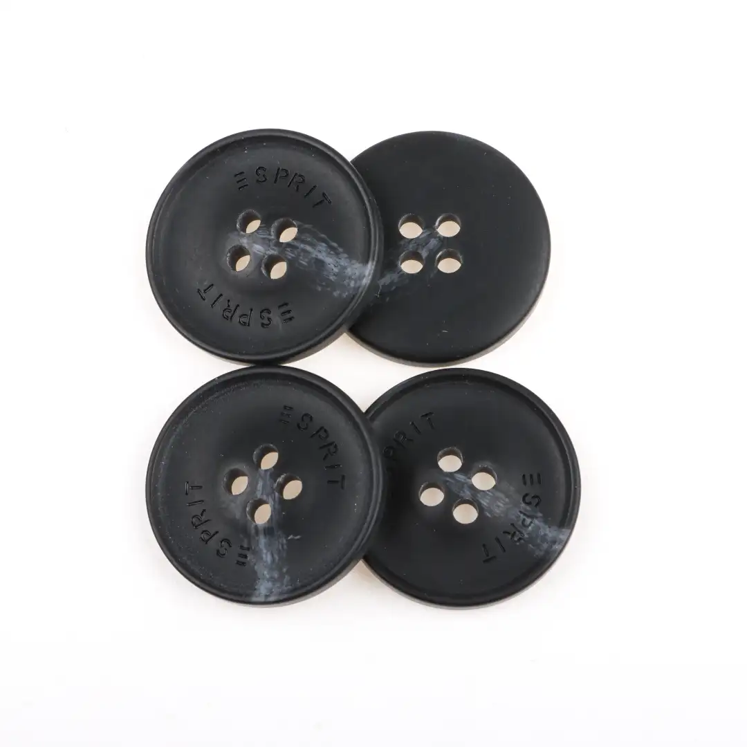 Black 4 holes Resin Button for Shirt,Overcoat buy garments accessories in bulk from China wholesaler at wholesale price free worldwide shipping Alibaba