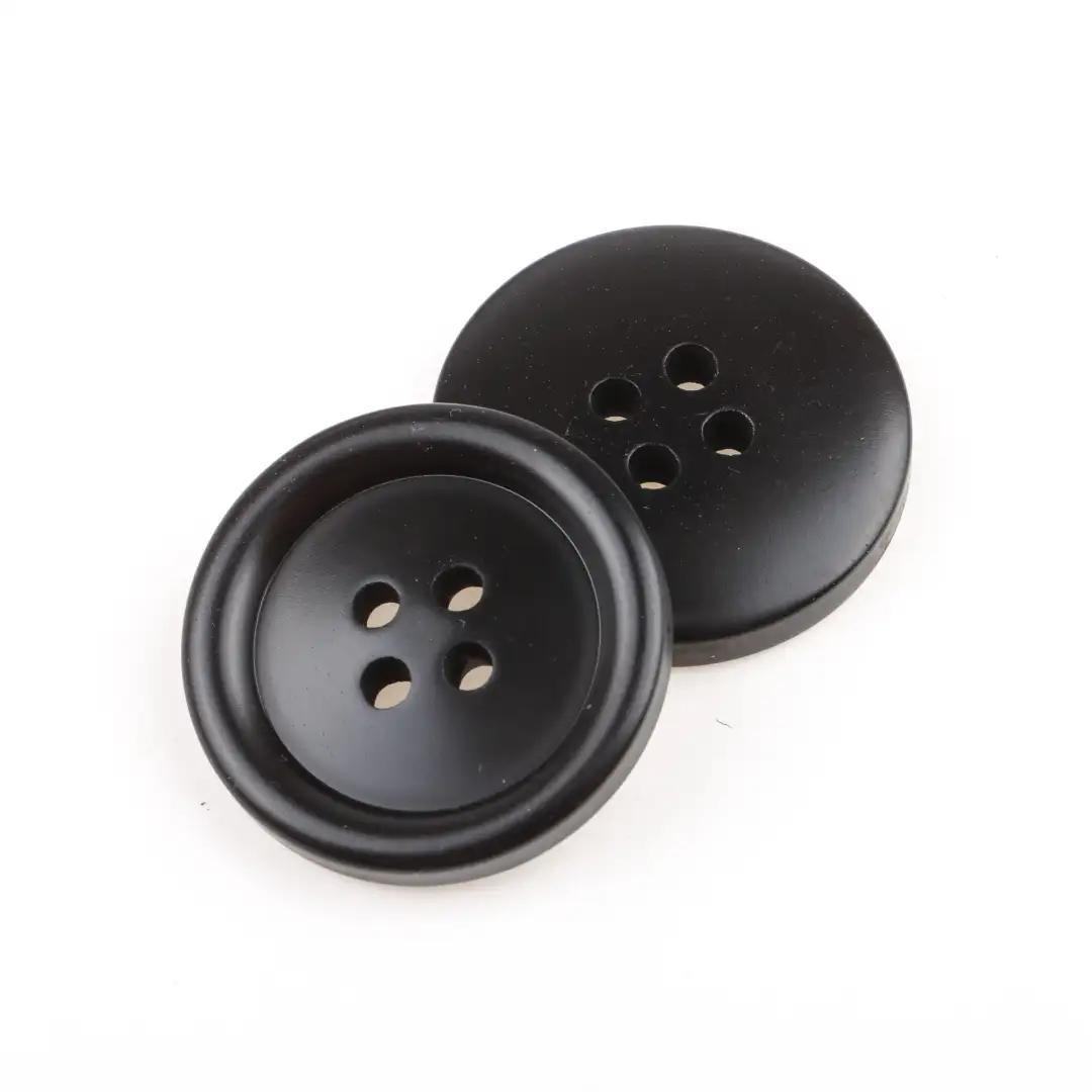 Black 4 holes Resin Button for Shirt,Overcoat buy garments accessories in bulk from China wholesaler at wholesale price free worldwide shipping Alibaba