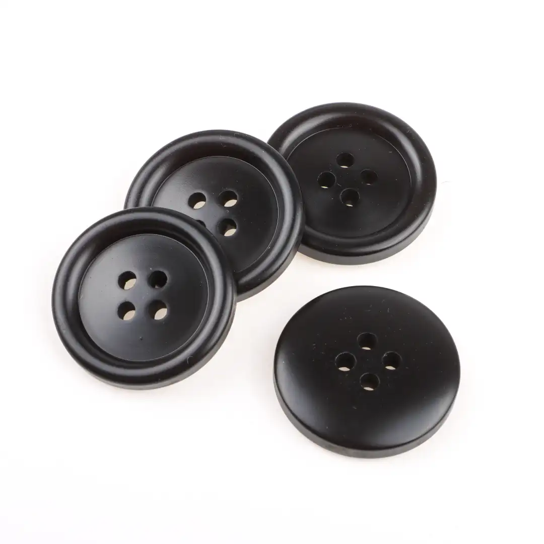 Black 4 holes Resin Button for Shirt,Overcoat buy garments accessories in bulk from China wholesaler at wholesale price free worldwide shipping Alibaba