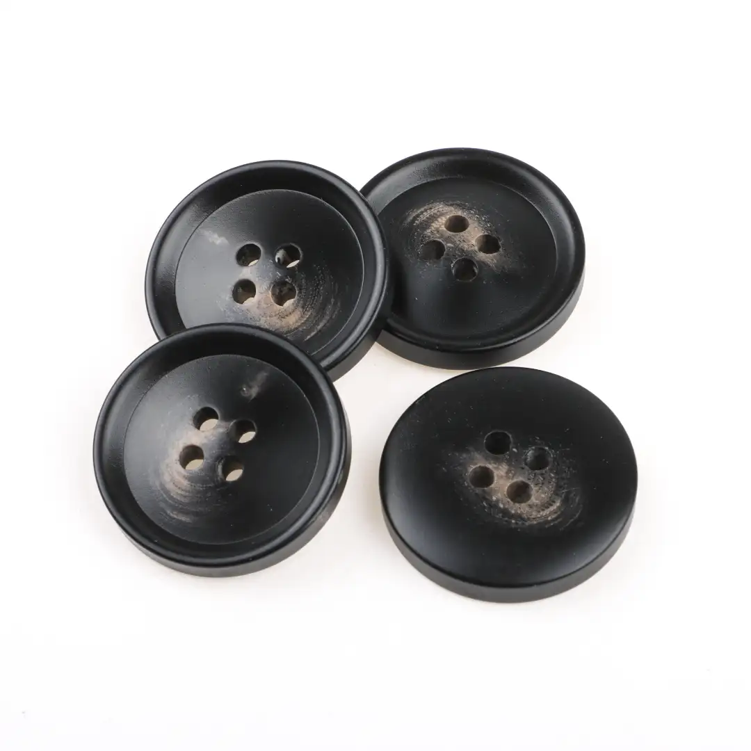 Black 4 holes Resin Button for Shirt,Overcoat buy garments accessories in bulk from China wholesaler at wholesale price free worldwide shipping Alibaba