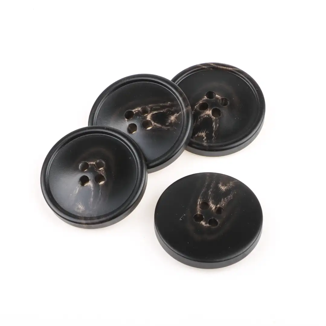 Black 4 holes Resin Button for Shirt,Overcoat buy garments accessories in bulk from China wholesaler at wholesale price free worldwide shipping Alibaba