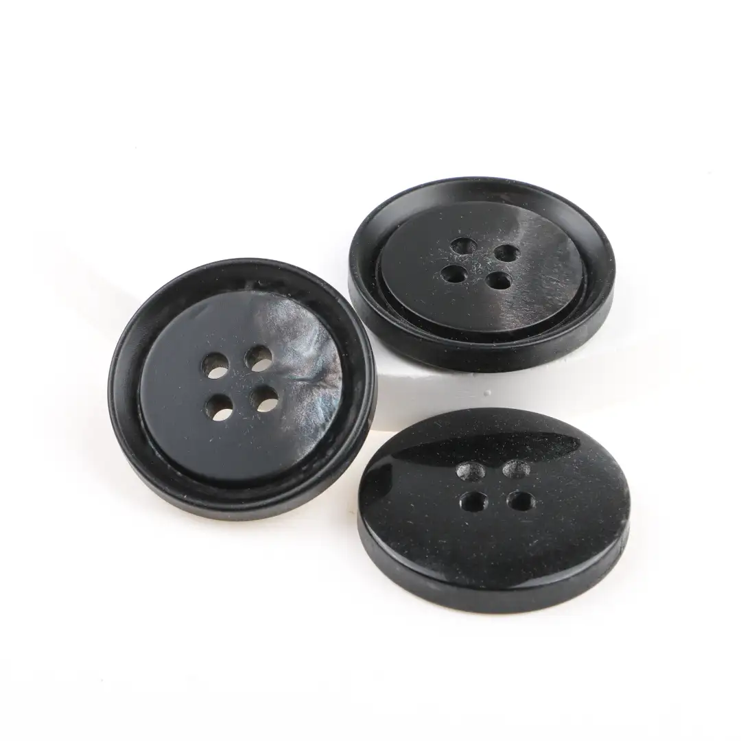 Black 4 holes Resin Button for Shirt,Overcoat buy garments accessories in bulk from China wholesaler at wholesale price free worldwide shipping Alibaba