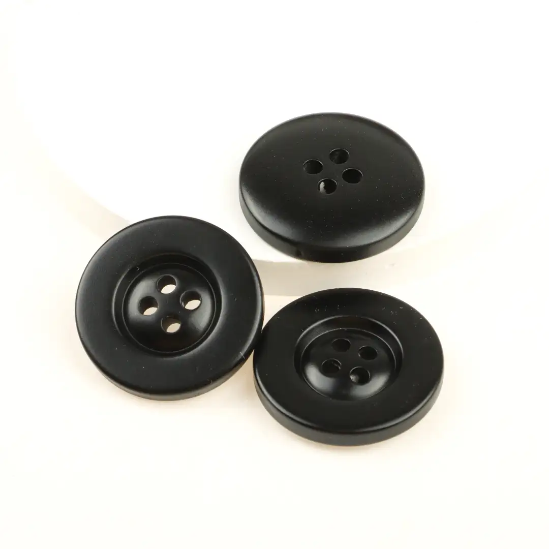 Black 4 holes Resin Button for Shirt,Overcoat buy garments accessories in bulk from China wholesaler at wholesale price free worldwide shipping Alibaba