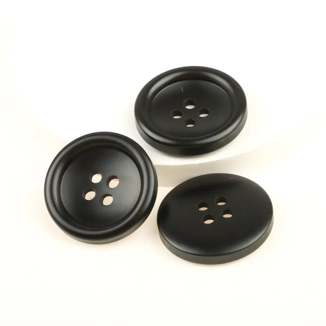 Black 4 holes Resin Button for Shirt,Overcoat buy garments accessories in bulk from China wholesaler at wholesale price free worldwide shipping Alibaba