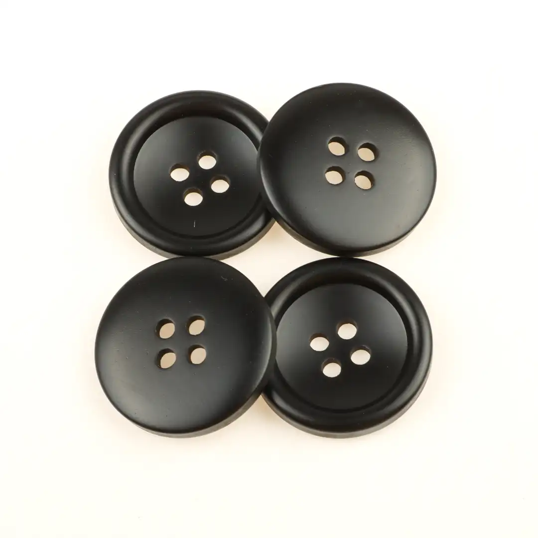 Black 4 holes Resin Button for Shirt,Overcoat buy garments accessories in bulk from China wholesaler at wholesale price free worldwide shipping Alibaba