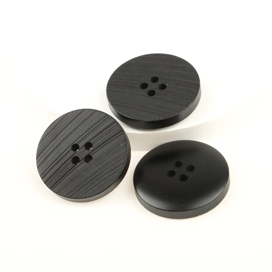 Black 4 holes Resin Button for Shirt,Overcoat buy garments accessories in bulk from China wholesaler at wholesale price free worldwide shipping Alibaba