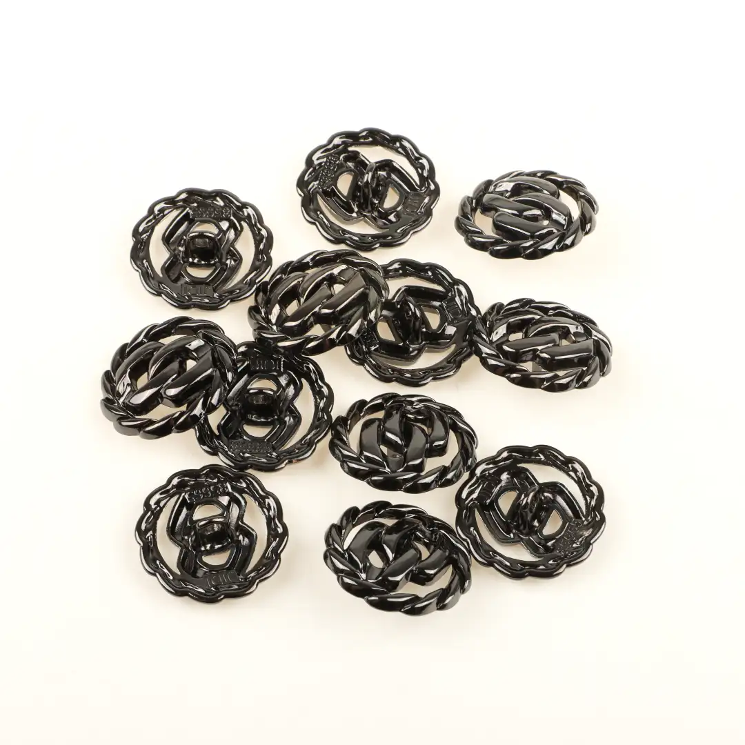 Black 1 holes Metal Button for Shirt,Overcoat buy garments accessories in bulk from China wholesaler at wholesale price free worldwide shipping Alibaba