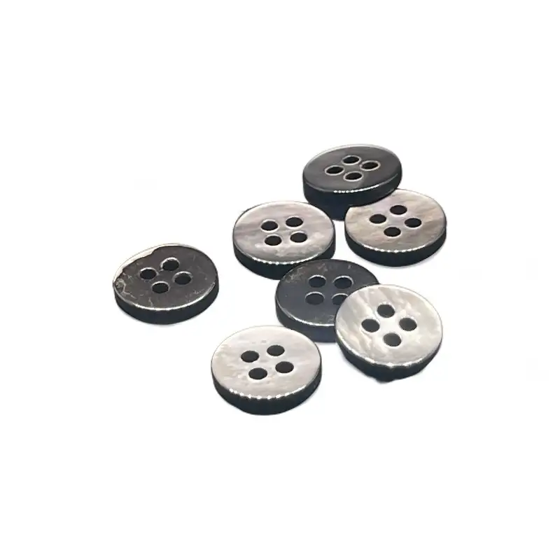 Black 4 holes Shell Button for Shirt,Pants,Denim Jacket,Suit Trouser,Jackets,Blazer,T-Shirt,Polo Shirt,Tank Top,Blouse buy garments accessories in bulk from China wholesaler at wholesale price free worldwide shipping Alibaba