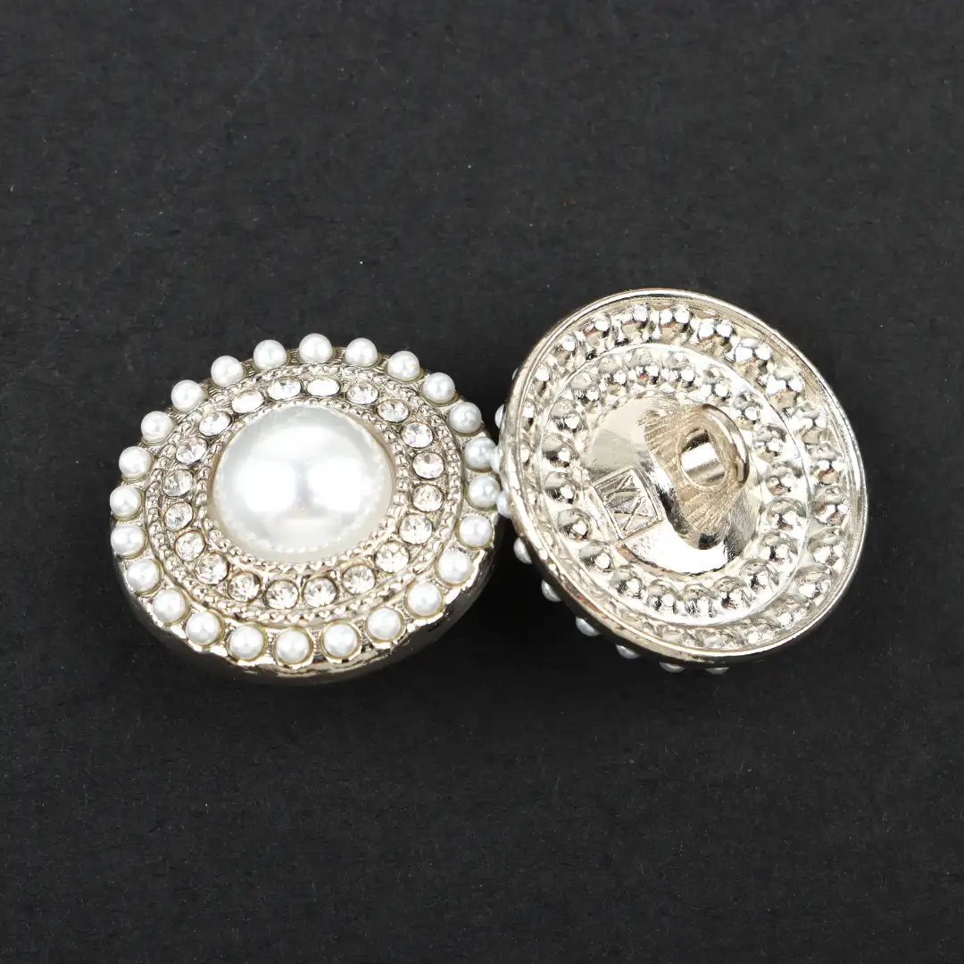 Silver 1 holes Metal Button for Jackets buy garments accessories in bulk from China wholesaler at wholesale price free worldwide shipping Alibaba