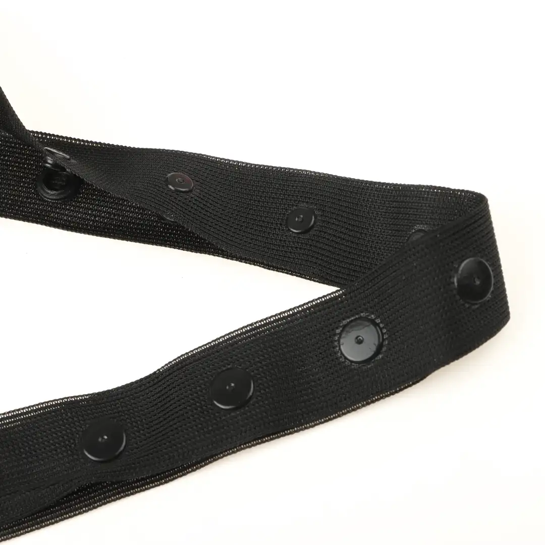 Black  Polyester Elastic / Tape for Jump suit buy garments accessories in bulk from China wholesaler at wholesale price free worldwide shipping Alibaba