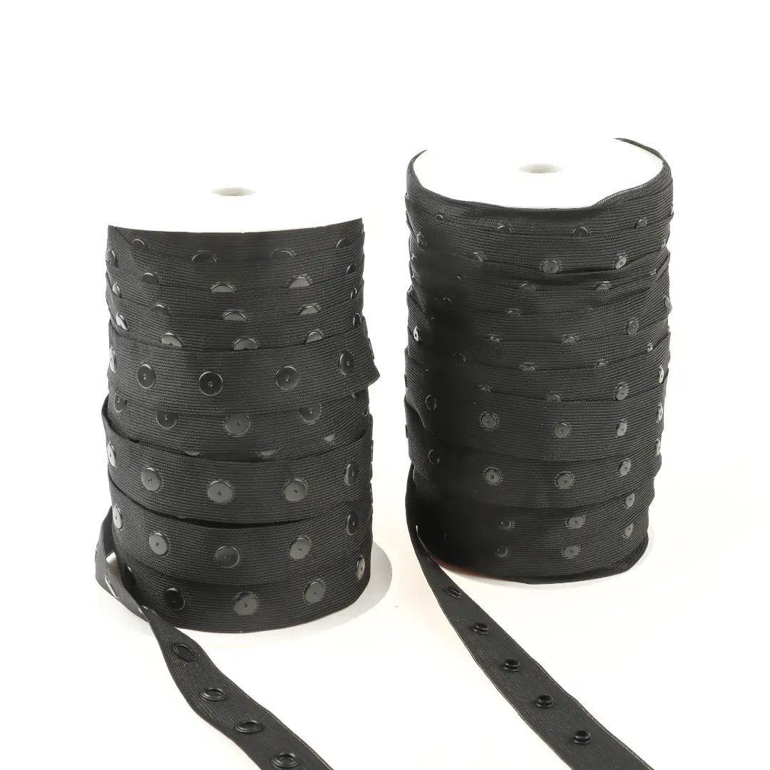 Black  Polyester Elastic / Tape for Jump suit buy garments accessories in bulk from China wholesaler at wholesale price free worldwide shipping Alibaba