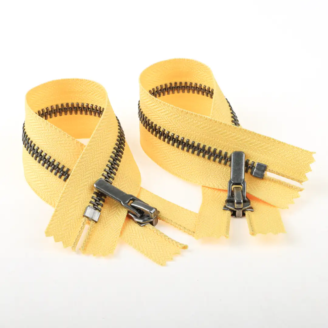 Yellow Close Metal Zippers Zipper for Overcoat buy garments accessories in bulk from China wholesaler at wholesale price free worldwide shipping Alibaba