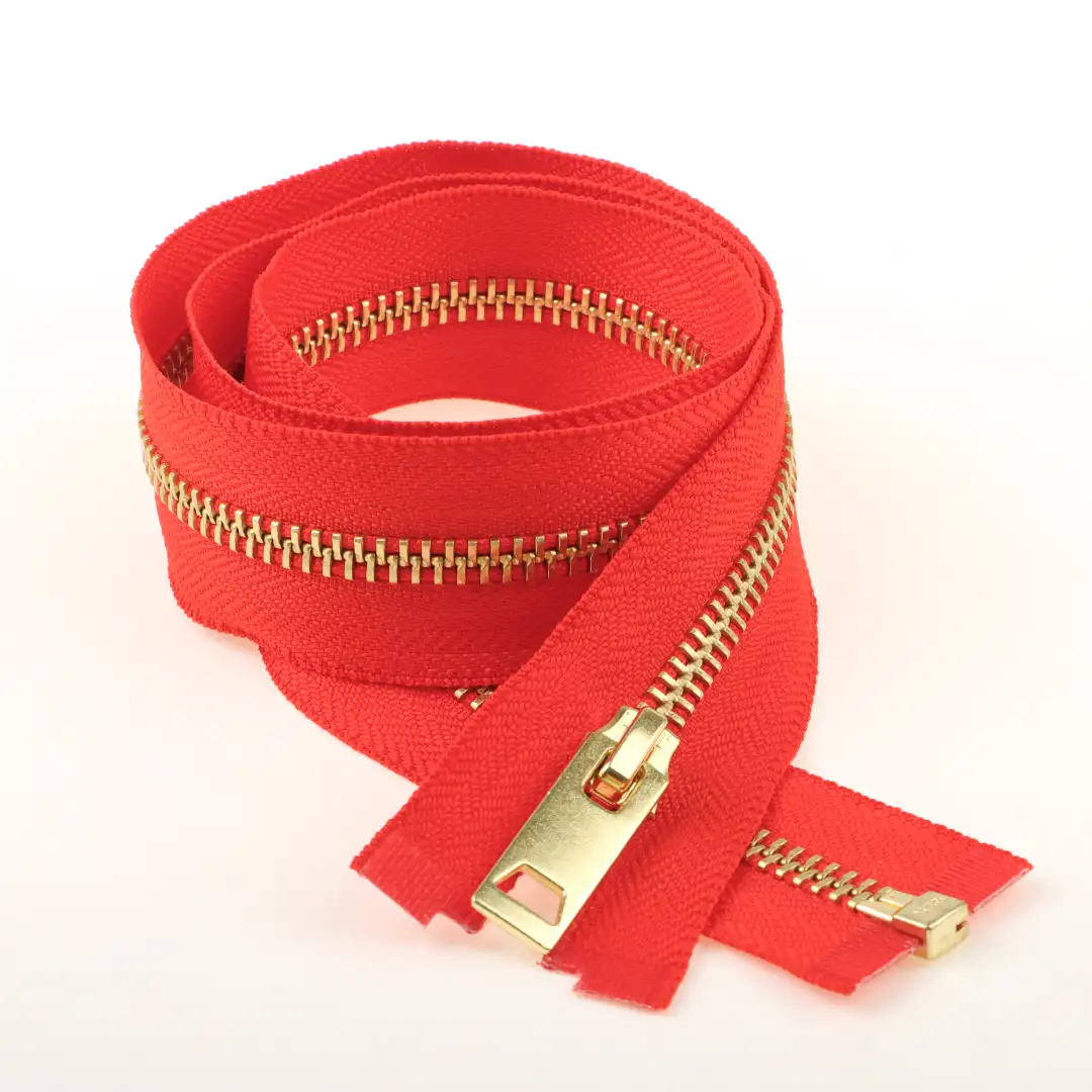 Red Open Metal Zippers Zipper for Overcoat buy garments accessories in bulk from China wholesaler at wholesale price free worldwide shipping Alibaba