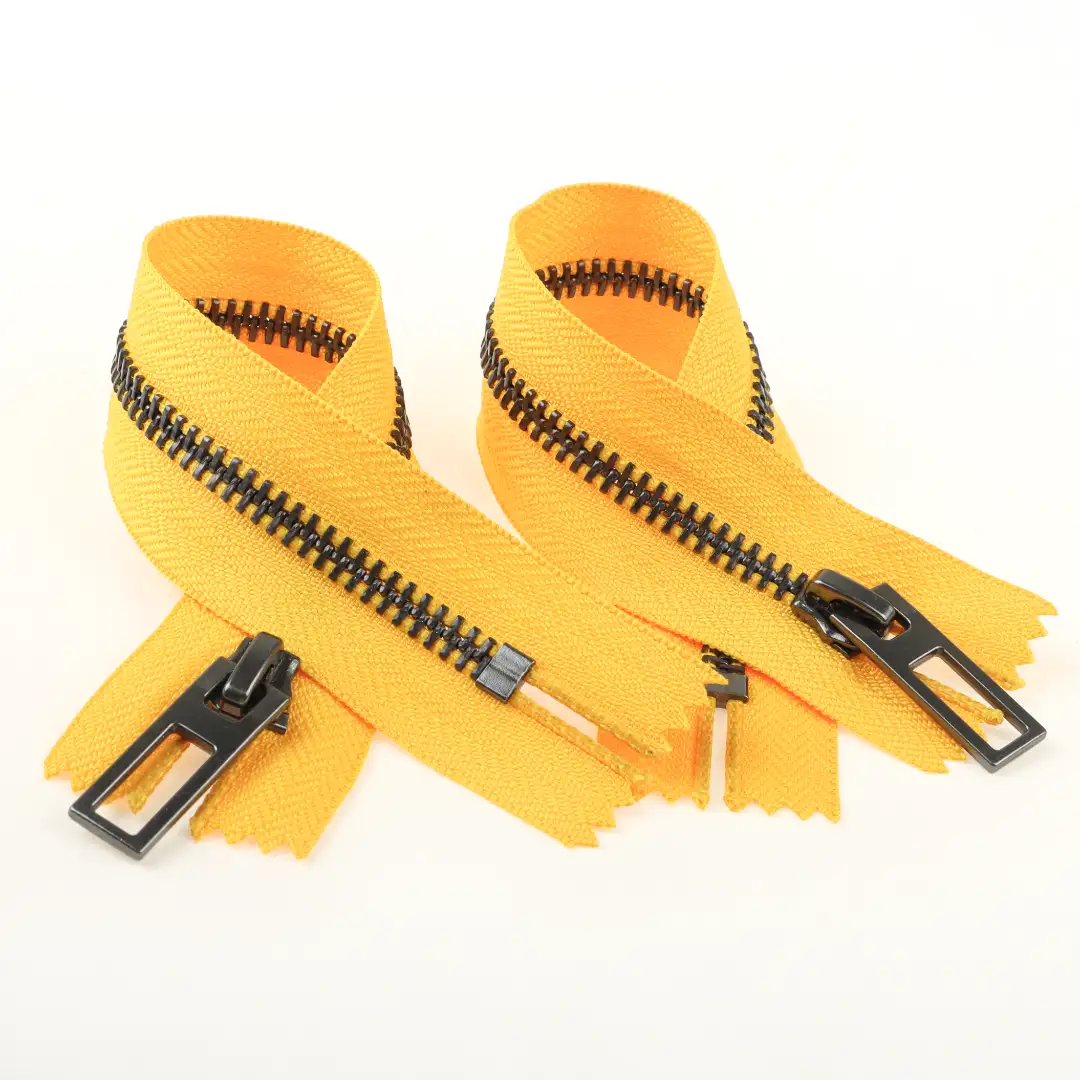 Yellow Close Metal Zippers Zipper for Overcoat buy garments accessories in bulk from China wholesaler at wholesale price free worldwide shipping Alibaba