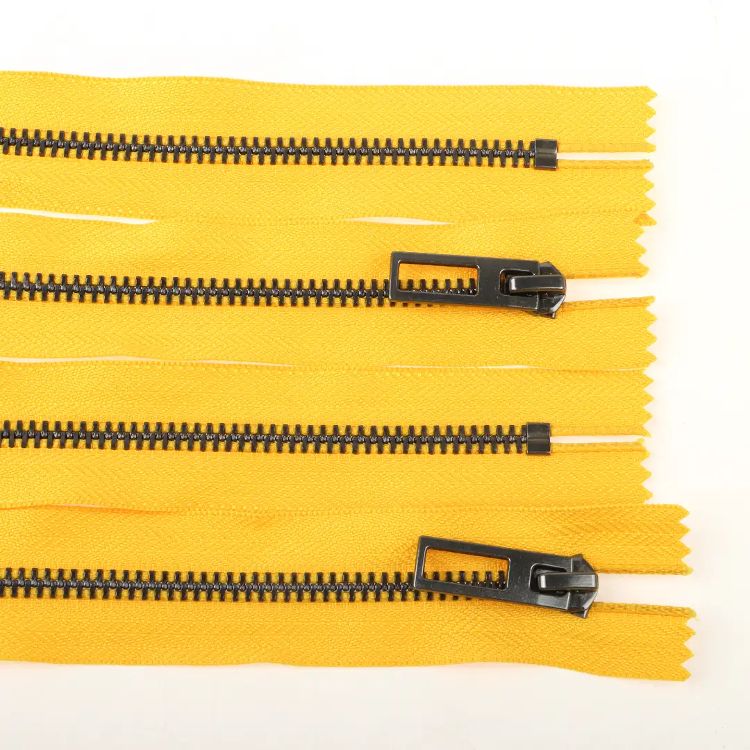 Yellow Close Metal Zippers Zipper for Overcoat buy garments accessories in bulk from China wholesaler at wholesale price free worldwide shipping Alibaba