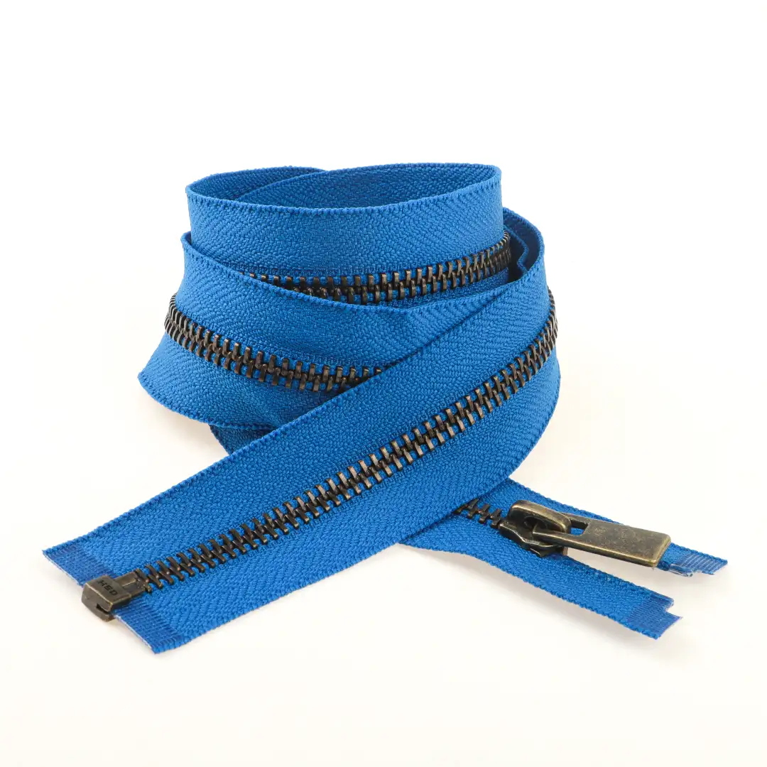 Blue Open Metal Zippers Zipper for Overcoat buy garments accessories in bulk from China wholesaler at wholesale price free worldwide shipping Alibaba