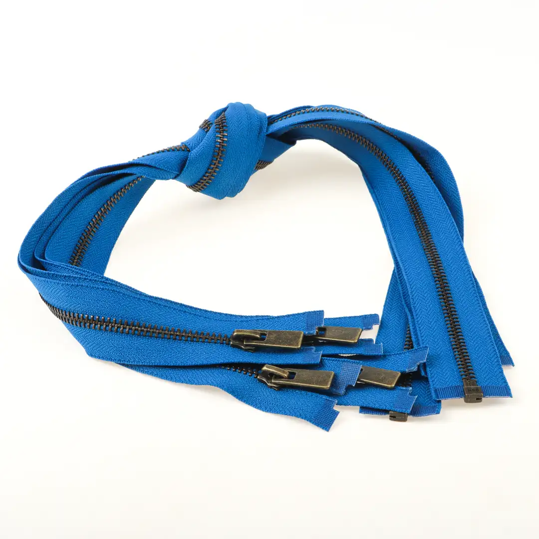 Blue Open Metal Zippers Zipper for Overcoat buy garments accessories in bulk from China wholesaler at wholesale price free worldwide shipping Alibaba