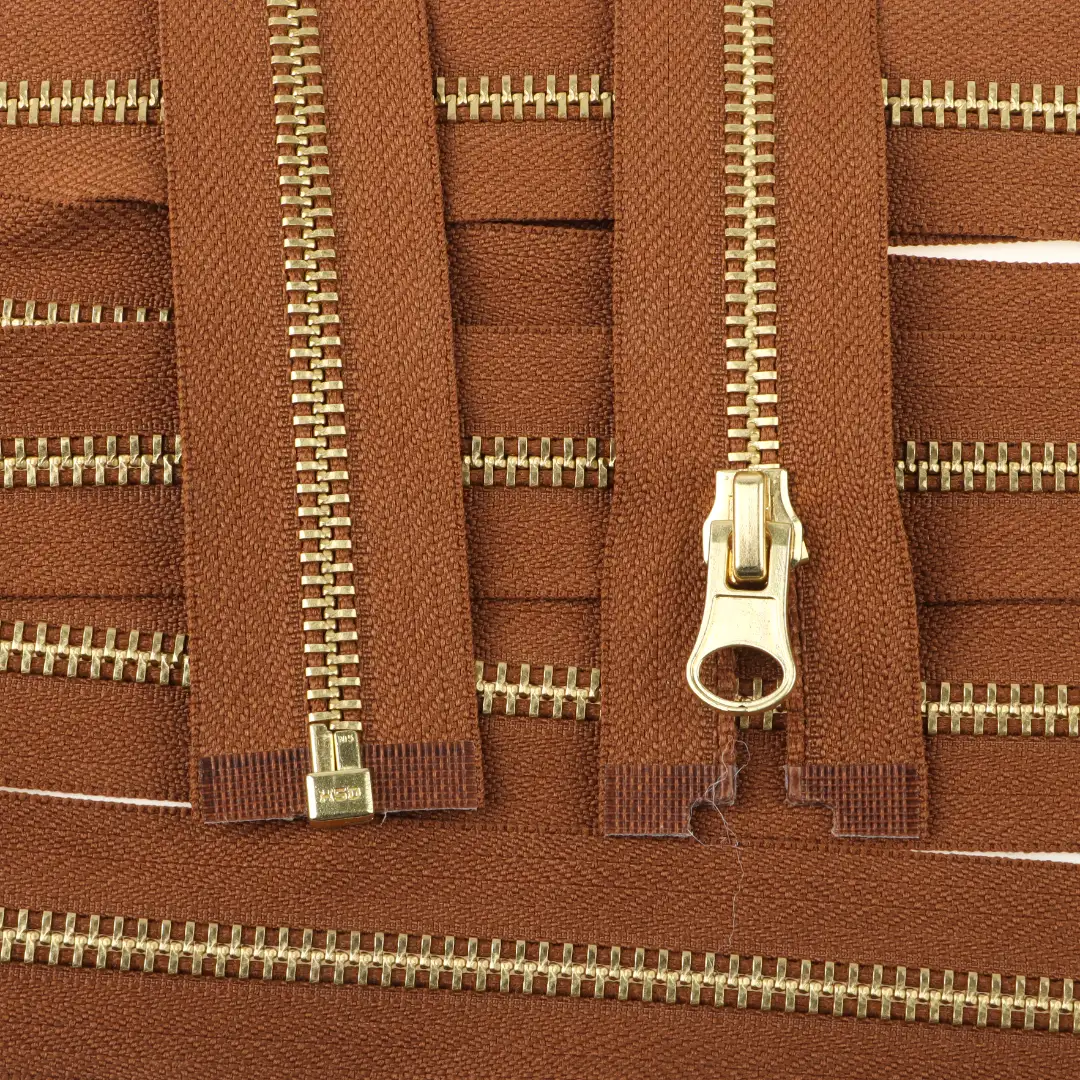 Brown Open Metal Zippers Zipper for Overcoat buy garments accessories in bulk from China wholesaler at wholesale price free worldwide shipping Alibaba