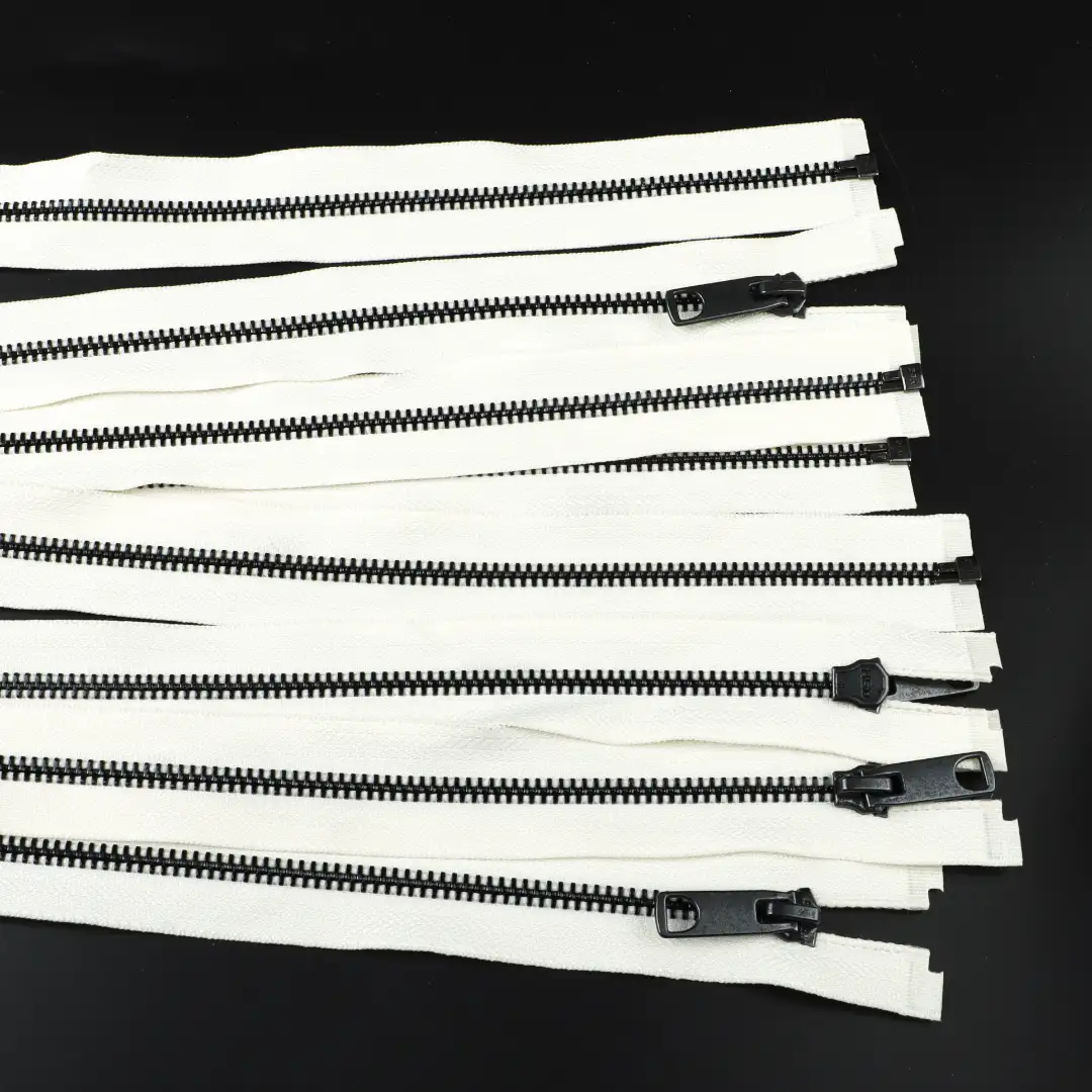 White Open Metal Zippers Zipper for Overcoat buy garments accessories in bulk from China wholesaler at wholesale price free worldwide shipping Alibaba