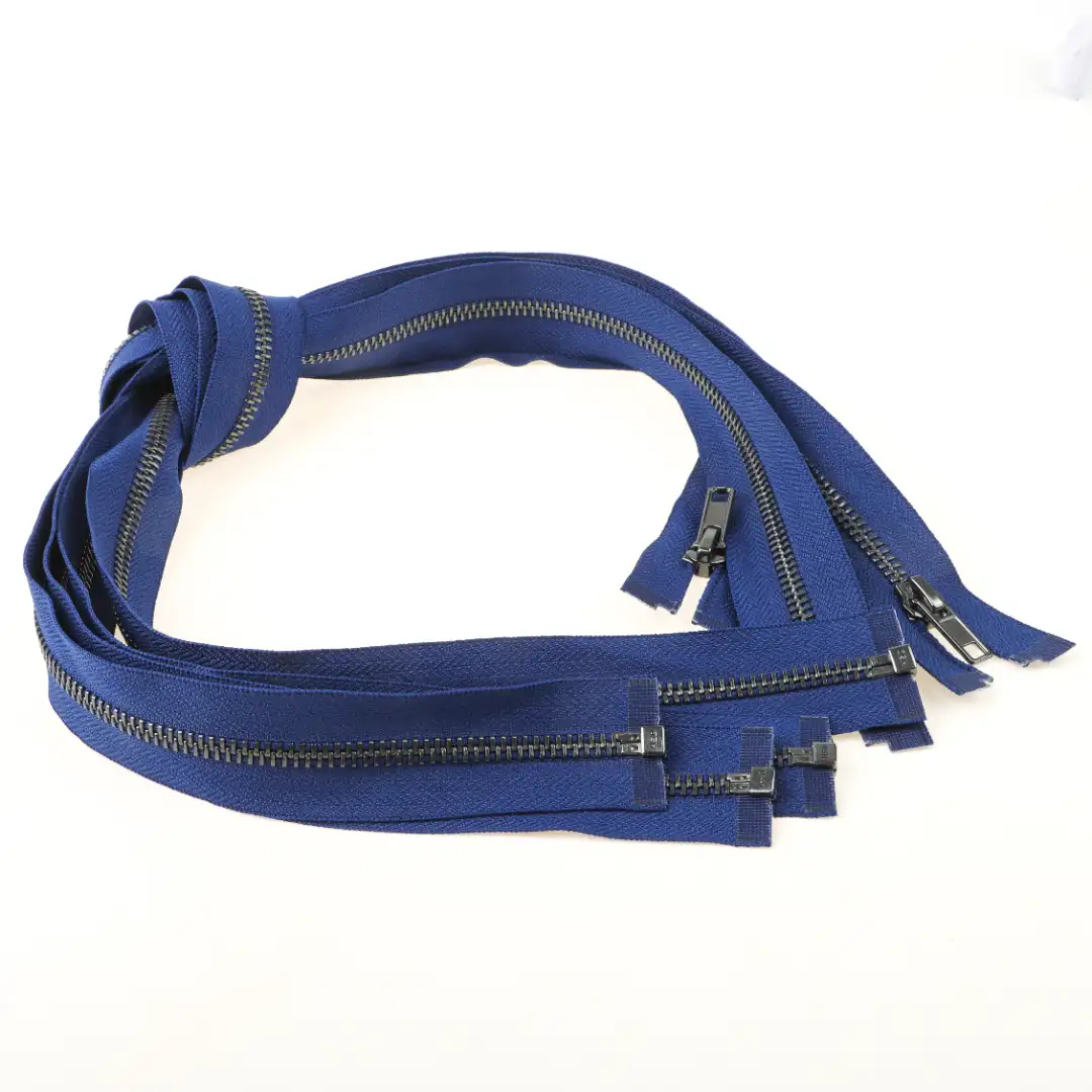 Blue Open Metal Zippers Zipper for Overcoat buy garments accessories in bulk from China wholesaler at wholesale price free worldwide shipping Alibaba