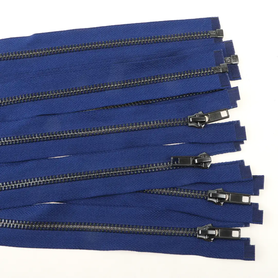 Blue Open Metal Zippers Zipper for Overcoat buy garments accessories in bulk from China wholesaler at wholesale price free worldwide shipping Alibaba