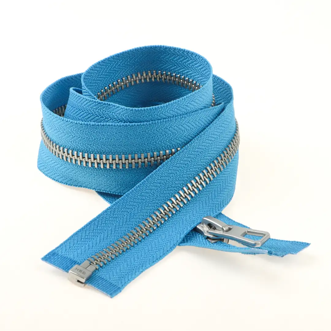 Blue Open Metal Zippers Zipper for Overcoat buy garments accessories in bulk from China wholesaler at wholesale price free worldwide shipping Alibaba