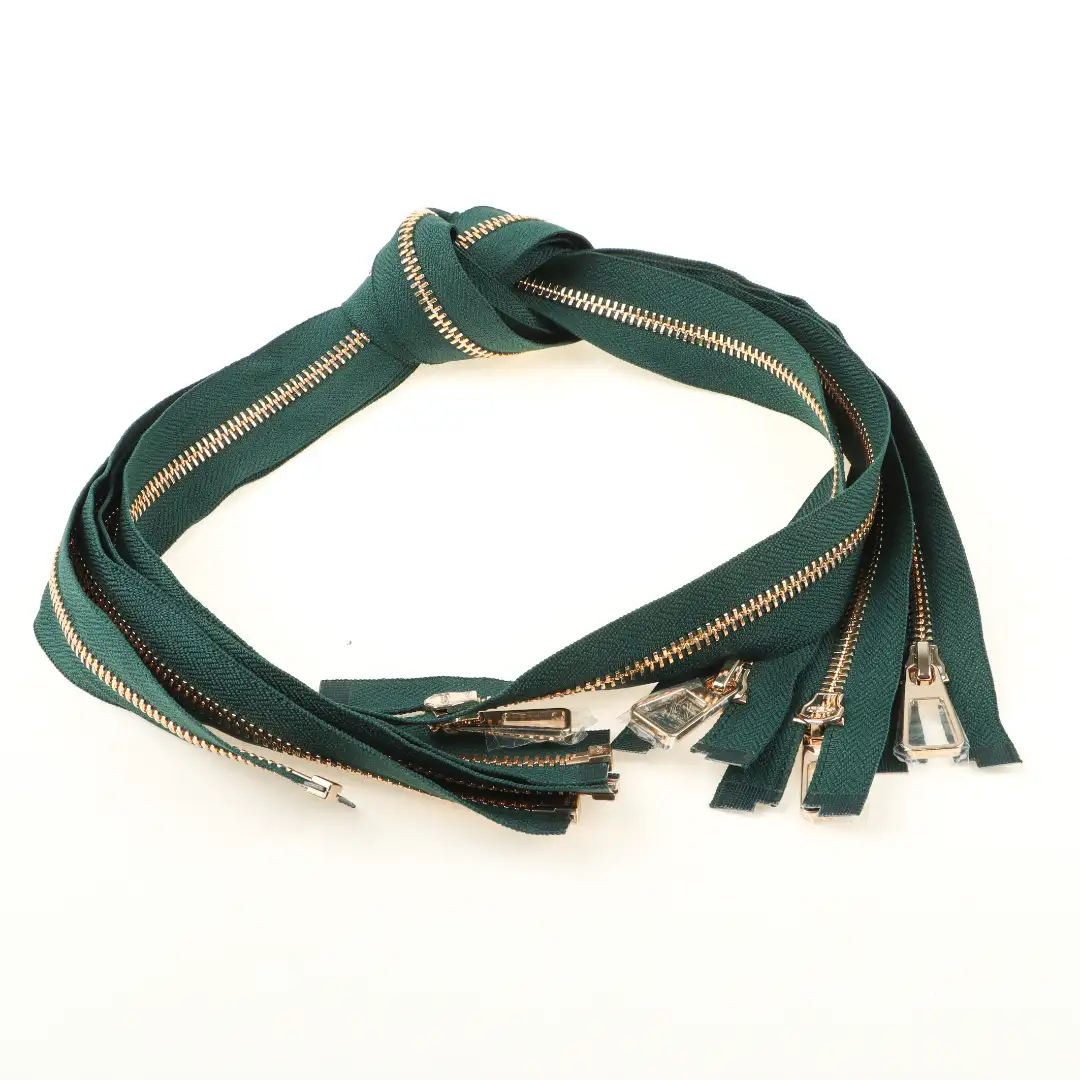 Green Open Metal Zippers Zipper for Overcoat buy garments accessories in bulk from China wholesaler at wholesale price free worldwide shipping Alibaba