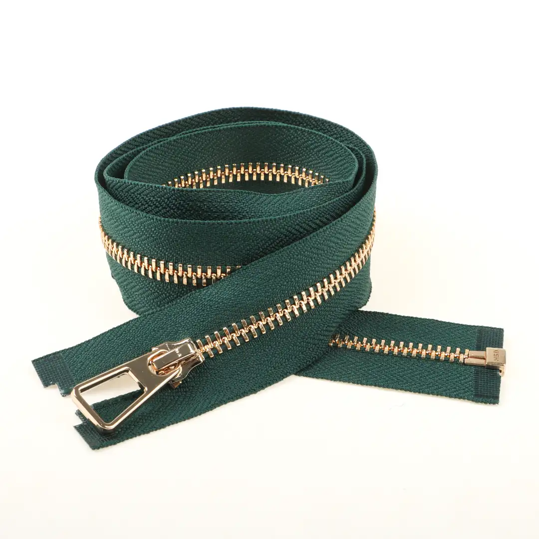 Green Open Metal Zippers Zipper for Overcoat buy garments accessories in bulk from China wholesaler at wholesale price free worldwide shipping Alibaba