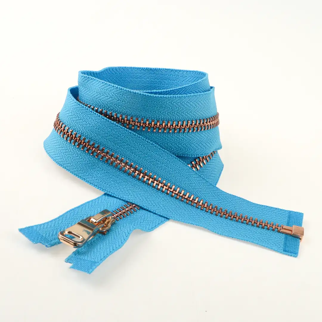 Blue Open Metal Zippers Zipper for Overcoat buy garments accessories in bulk from China wholesaler at wholesale price free worldwide shipping Alibaba