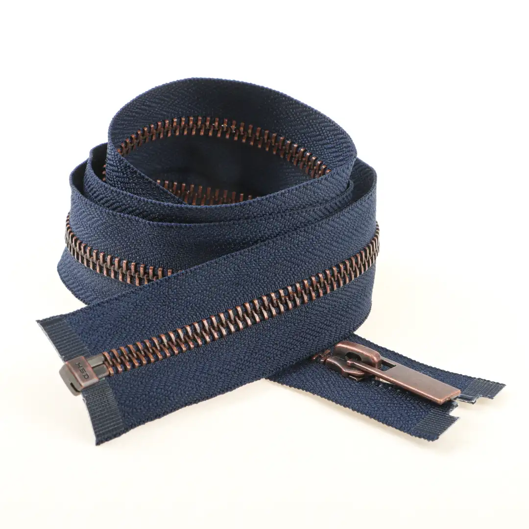 Blue Open Metal Zippers Zipper for Overcoat buy garments accessories in bulk from China wholesaler at wholesale price free worldwide shipping Alibaba