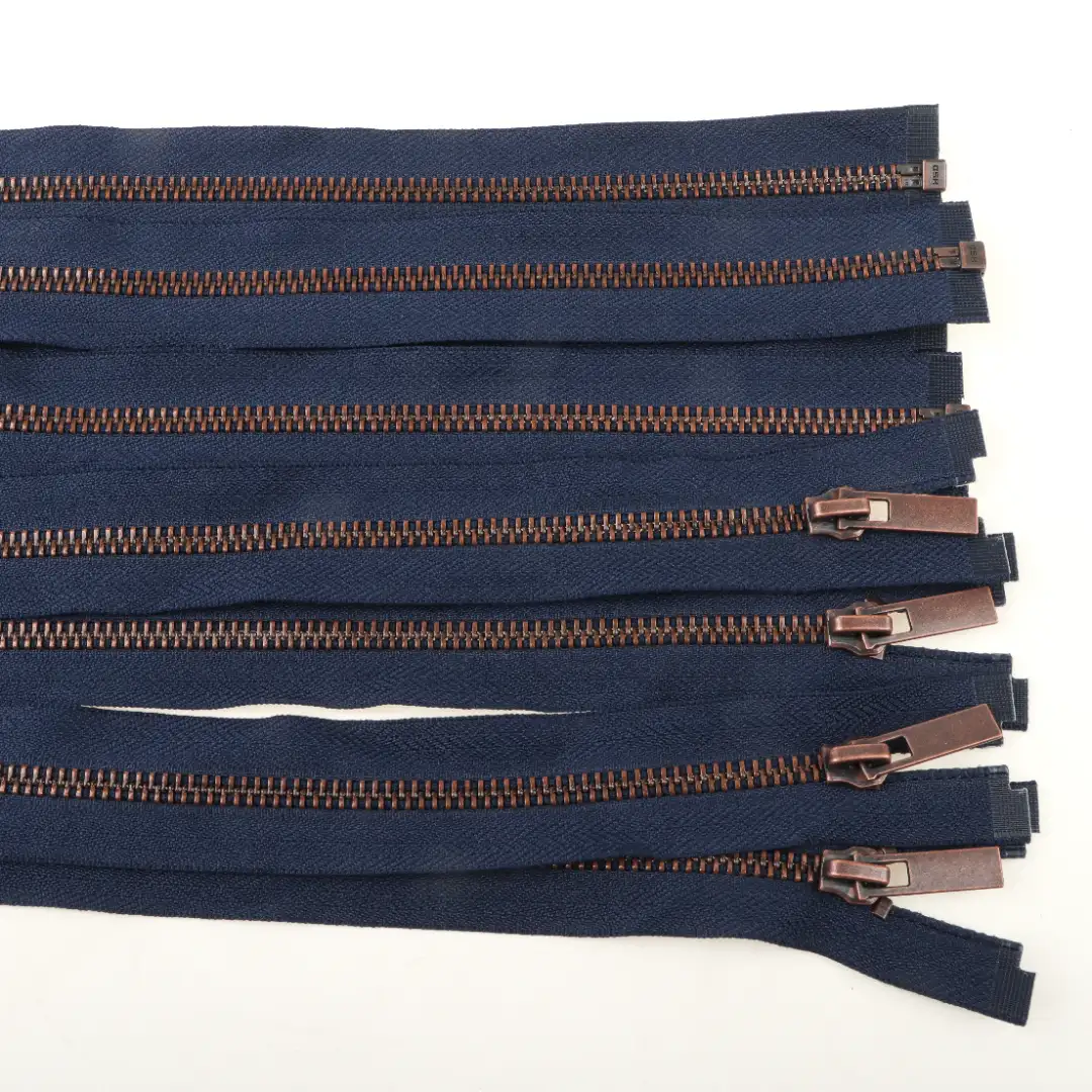 Blue Open Metal Zippers Zipper for Overcoat buy garments accessories in bulk from China wholesaler at wholesale price free worldwide shipping Alibaba