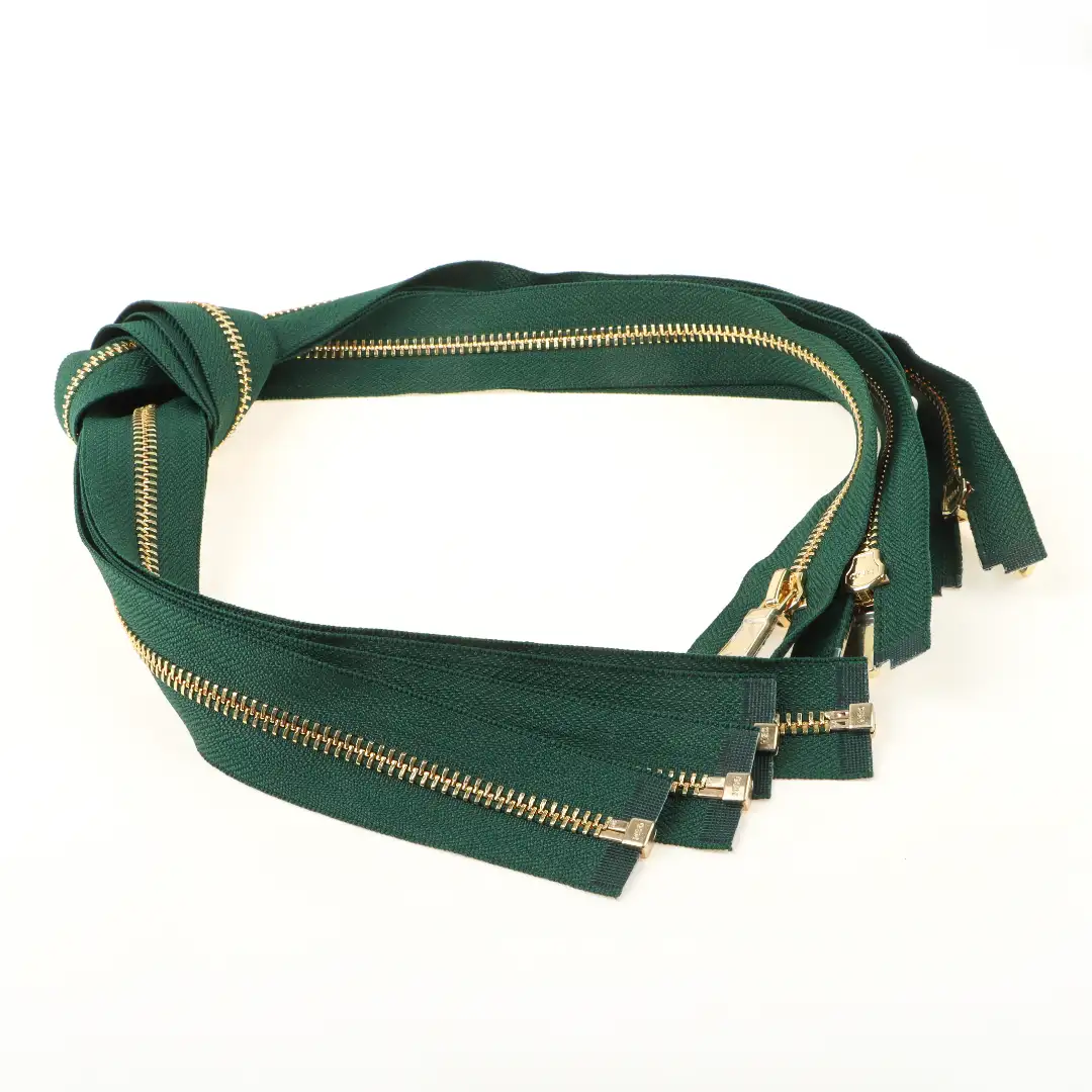 Green Open Metal Zippers Zipper for Overcoat buy garments accessories in bulk from China wholesaler at wholesale price free worldwide shipping Alibaba