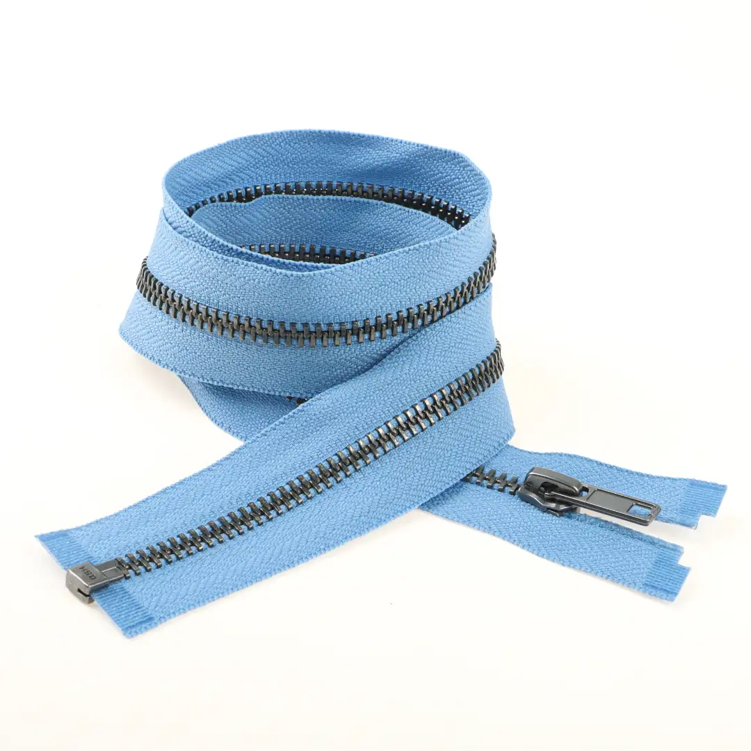 Blue Open Metal Zippers Zipper for Overcoat buy garments accessories in bulk from China wholesaler at wholesale price free worldwide shipping Alibaba