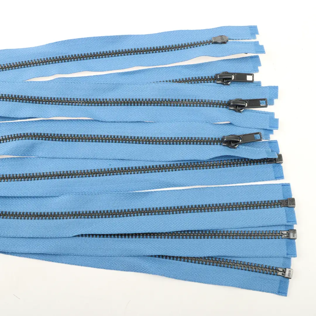 Blue Open Metal Zippers Zipper for Overcoat buy garments accessories in bulk from China wholesaler at wholesale price free worldwide shipping Alibaba