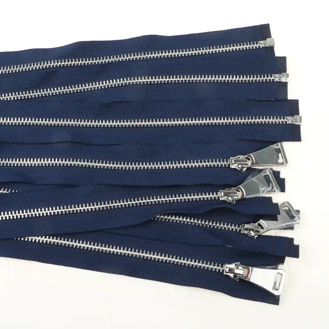 Blue Open Metal Zippers Zipper for Overcoat buy garments accessories in bulk from China wholesaler at wholesale price free worldwide shipping Alibaba