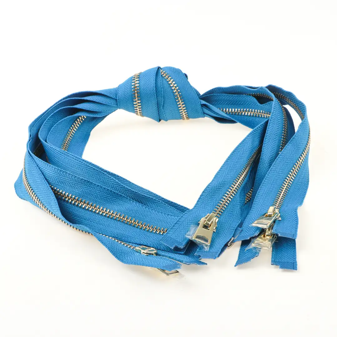 Blue Open Metal Zippers Zipper for Overcoat buy garments accessories in bulk from China wholesaler at wholesale price free worldwide shipping Alibaba