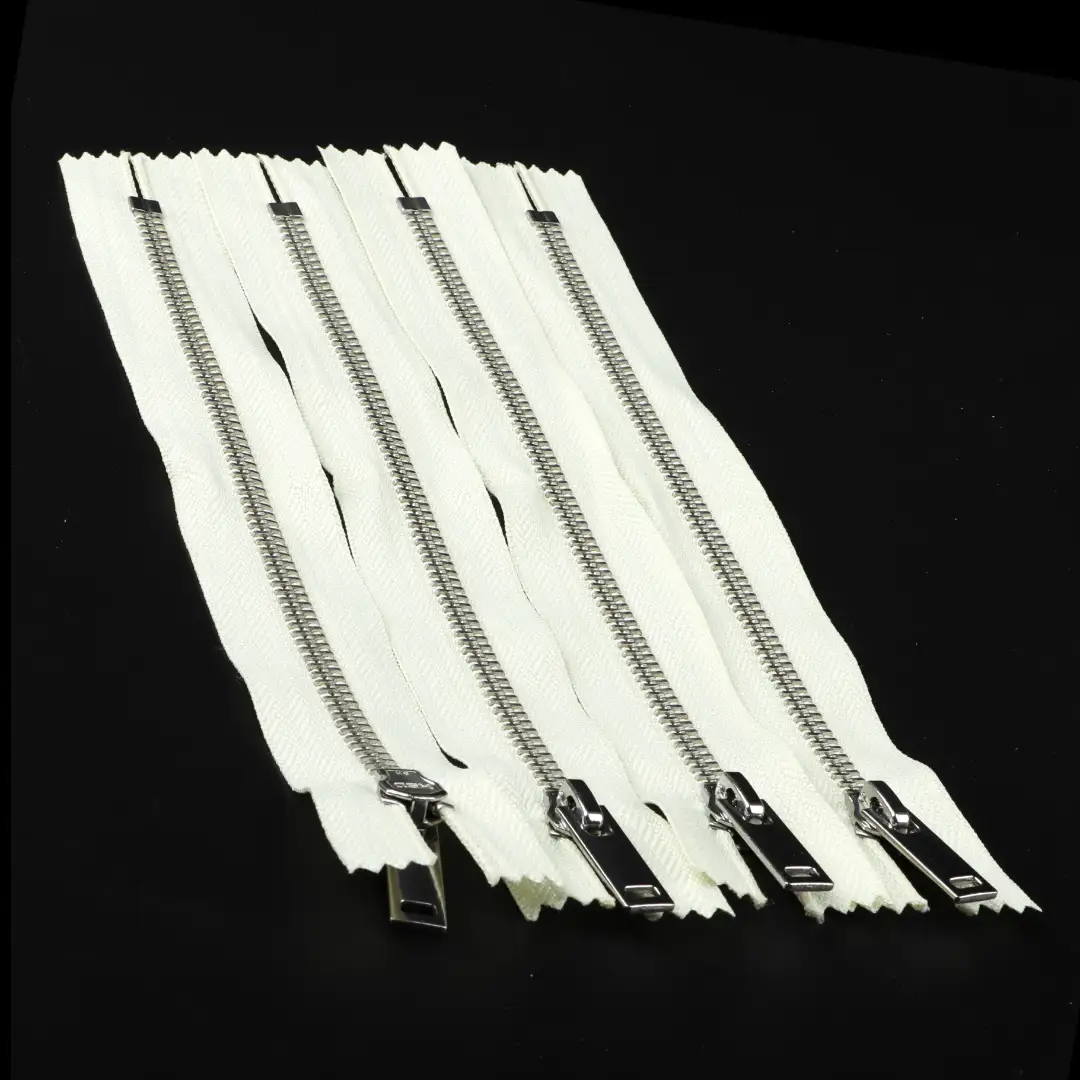 Cream Close Metal Zippers Zipper for Overcoat buy garments accessories in bulk from China wholesaler at wholesale price free worldwide shipping Alibaba