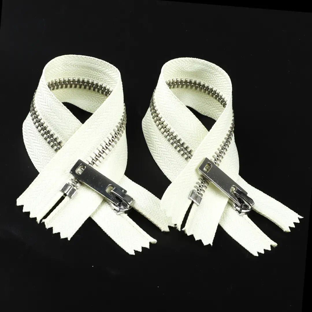 Cream Close Metal Zippers Zipper for Overcoat buy garments accessories in bulk from China wholesaler at wholesale price free worldwide shipping Alibaba