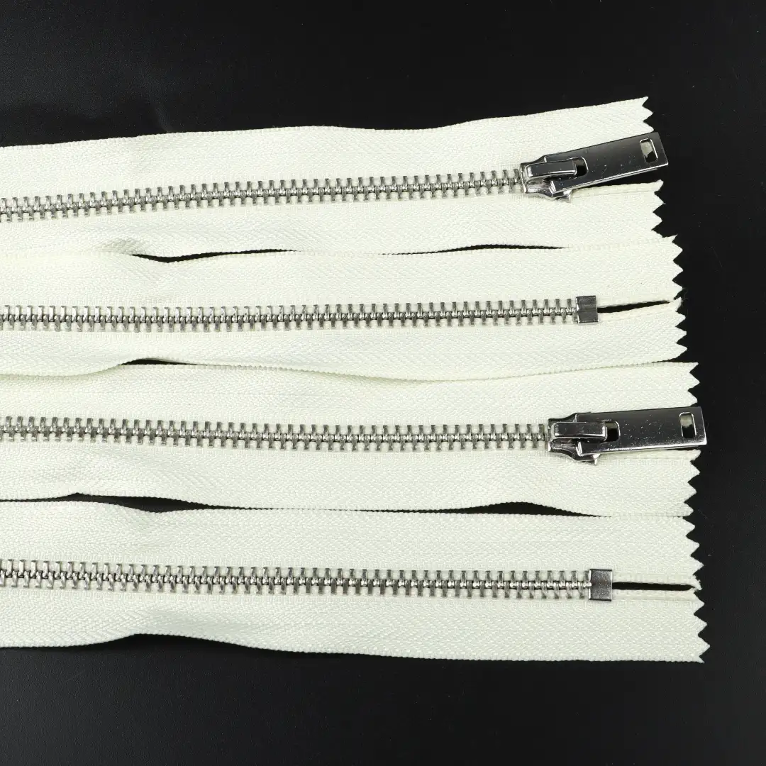 Cream Close Metal Zippers Zipper for Overcoat buy garments accessories in bulk from China wholesaler at wholesale price free worldwide shipping Alibaba