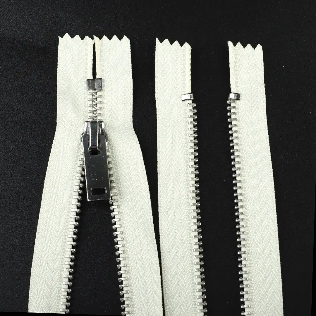 Cream Close Metal Zippers Zipper for Overcoat buy garments accessories in bulk from China wholesaler at wholesale price free worldwide shipping Alibaba