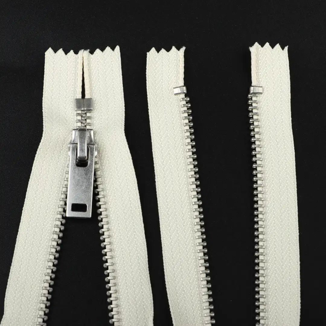 Cream Close Metal Zippers Zipper for Overcoat buy garments accessories in bulk from China wholesaler at wholesale price free worldwide shipping Alibaba