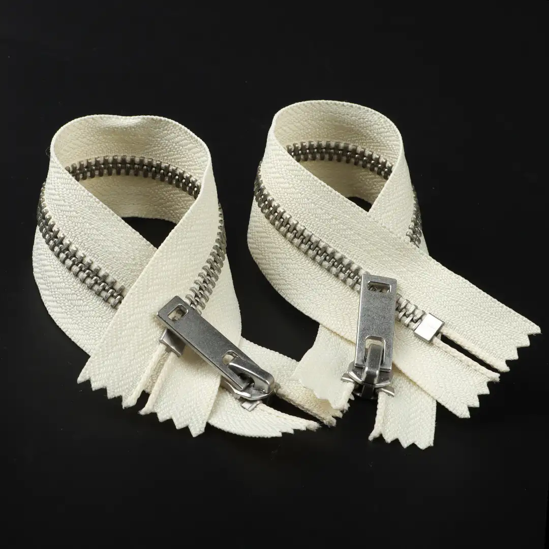 Cream Close Metal Zippers Zipper for Overcoat buy garments accessories in bulk from China wholesaler at wholesale price free worldwide shipping Alibaba