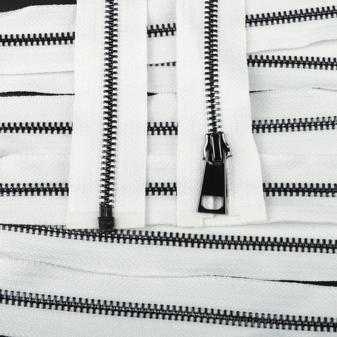 White Open Metal Zippers Zipper for Overcoat buy garments accessories in bulk from China wholesaler at wholesale price free worldwide shipping Alibaba