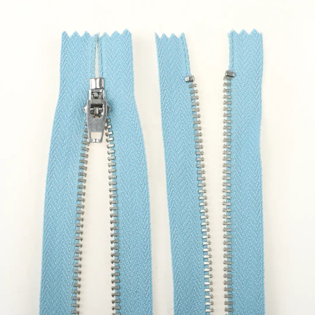 Blue Close Metal Zippers Zipper for Overcoat buy garments accessories in bulk from China wholesaler at wholesale price free worldwide shipping Alibaba