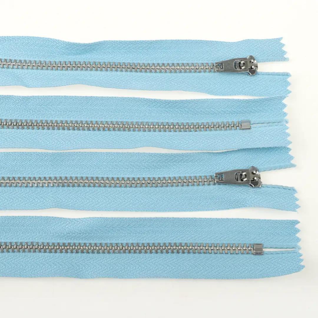 Blue Close Metal Zippers Zipper for Overcoat buy garments accessories in bulk from China wholesaler at wholesale price free worldwide shipping Alibaba