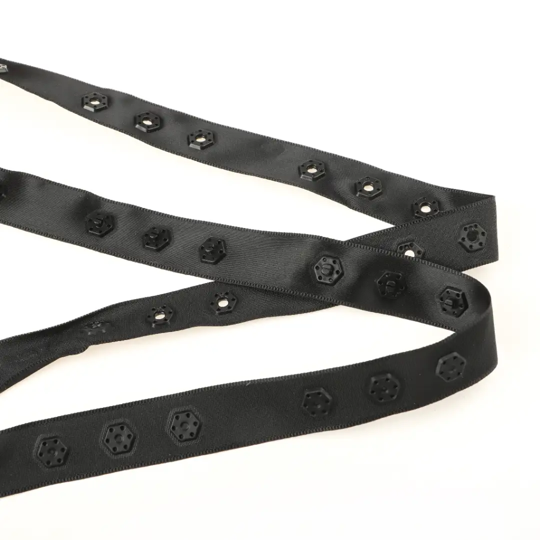 Black  Polyester Elastic / Tape for Jump suit buy garments accessories in bulk from China wholesaler at wholesale price free worldwide shipping Alibaba