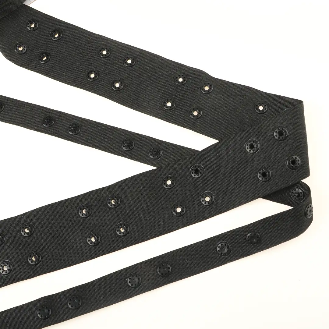 Black  Polyester Elastic / Tape for Jump suit buy garments accessories in bulk from China wholesaler at wholesale price free worldwide shipping Alibaba