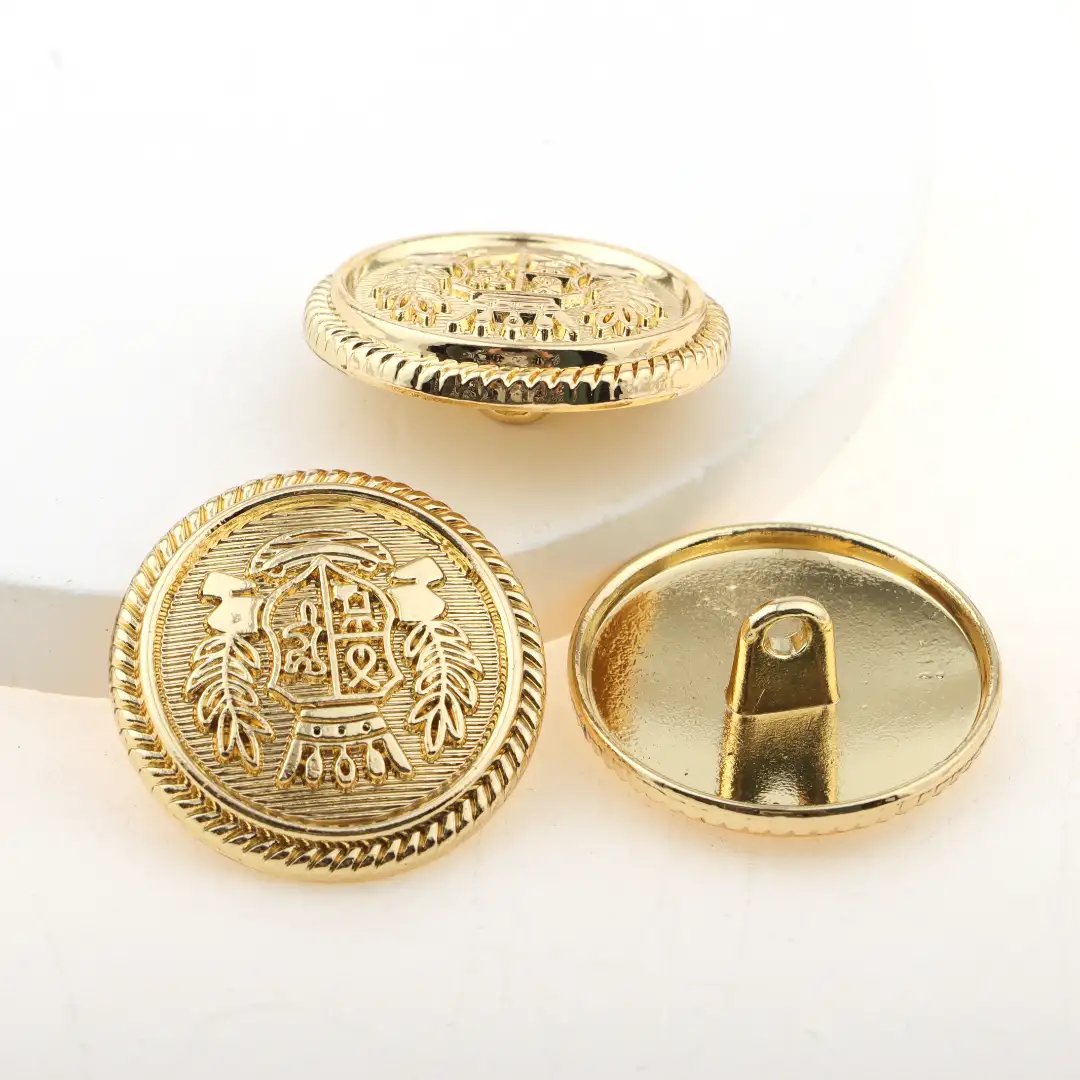 Gold 1 holes Metal Button for Overcoat buy garments accessories in bulk from China wholesaler at wholesale price free worldwide shipping Alibaba